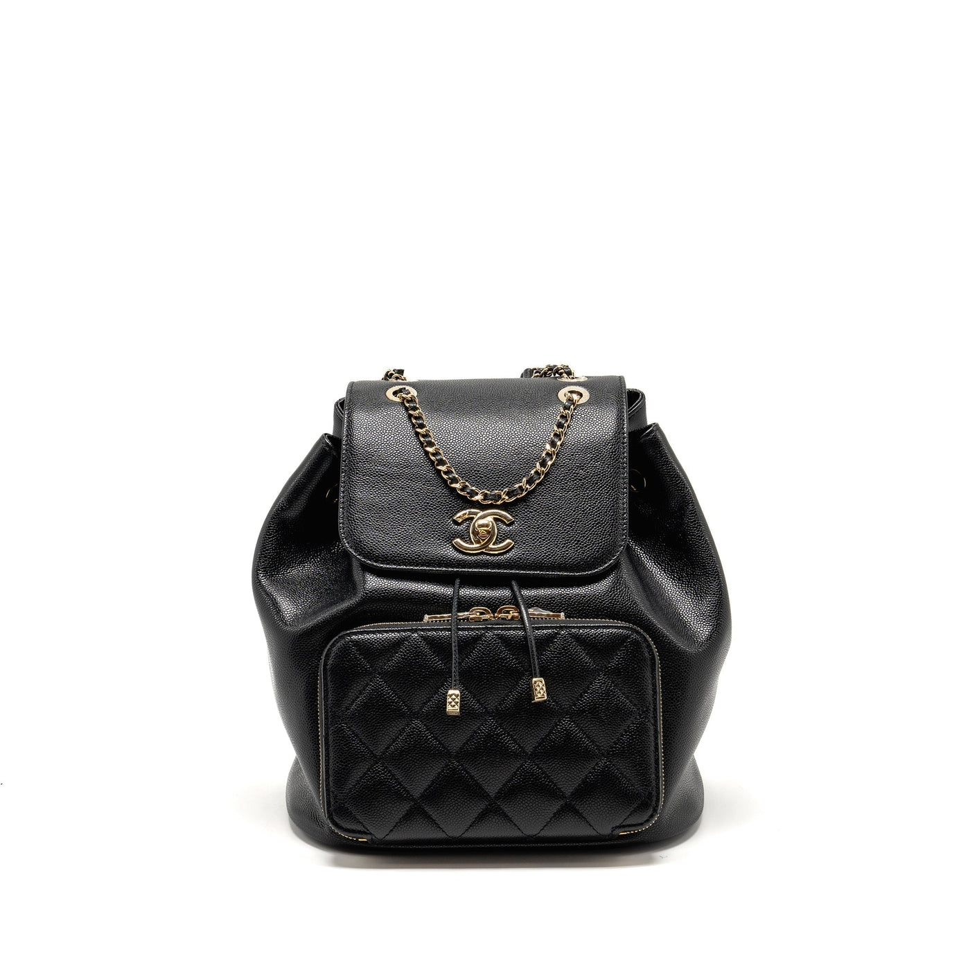 CHANEL AFFINITY BACKPACK CAVIAR BLACK LGHW (MICROCHIP)