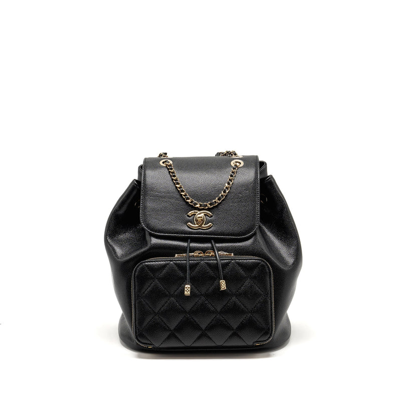 CHANEL AFFINITY BACKPACK CAVIAR BLACK LGHW (MICROCHIP)