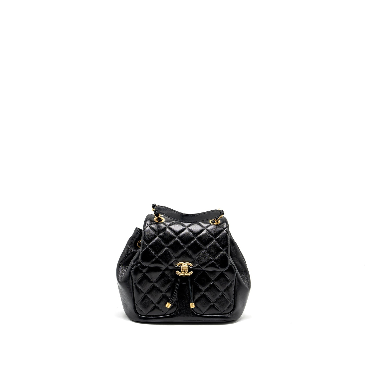 CHANEL 23K MINI BACKPACK LAMBSKIN BLACK GHW (MICROCHIP)