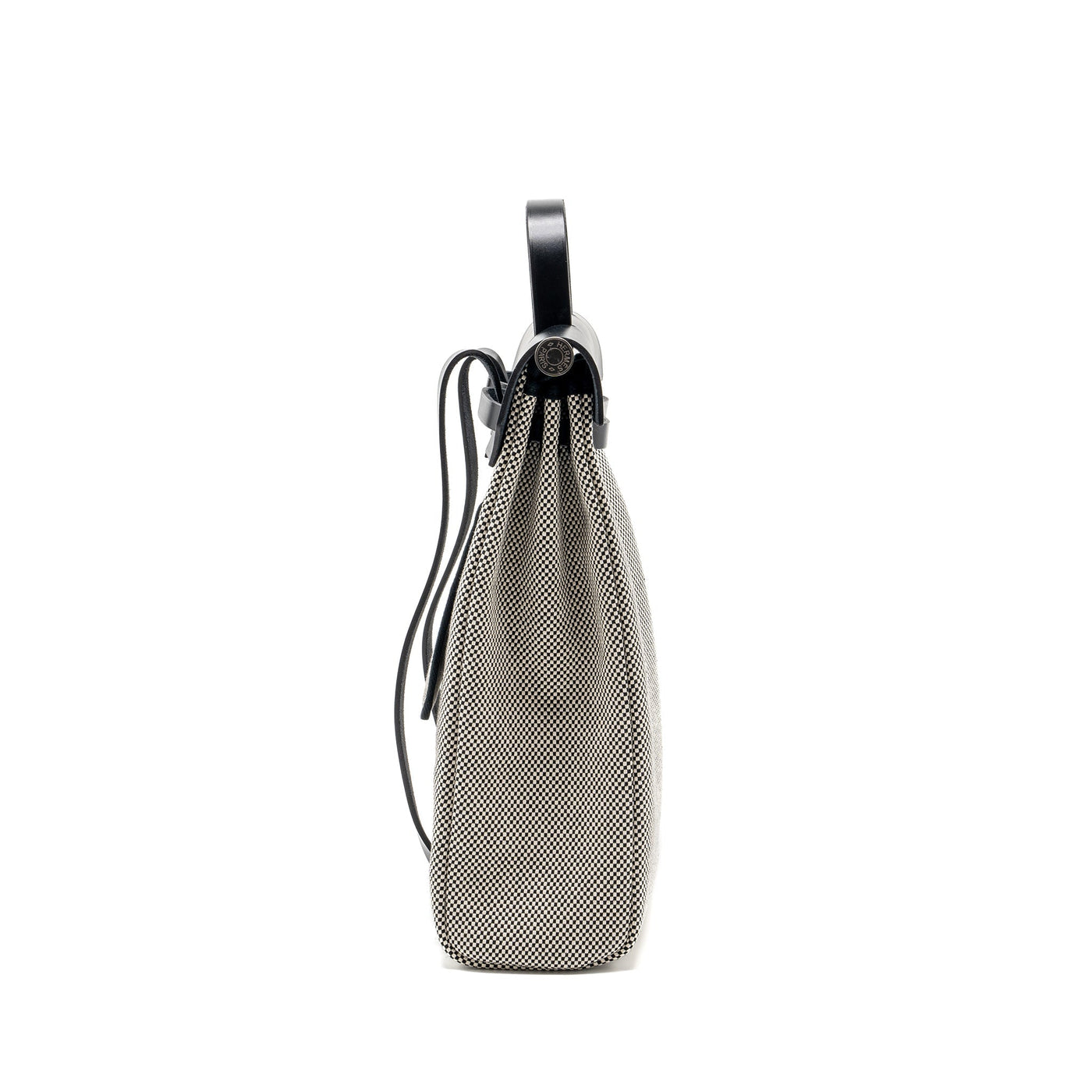 HERMES HERBAG A DOS ZIP RETOURNE BACKPACK CANVAS/ HUNTER ECRU/BLACK SHW