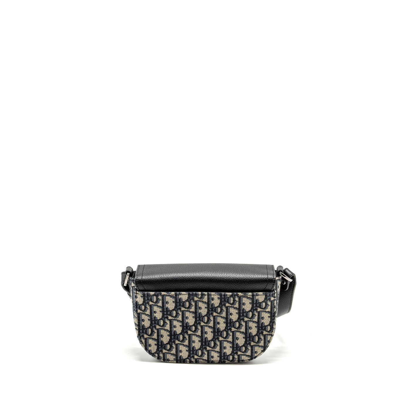 DIOR HOMME MINI SADDLE MESSENGER BAG WITH FLAP OBLIQUE JACQUARD/GRAINED CALFSKIN MULTICOLOUR HARDWARE