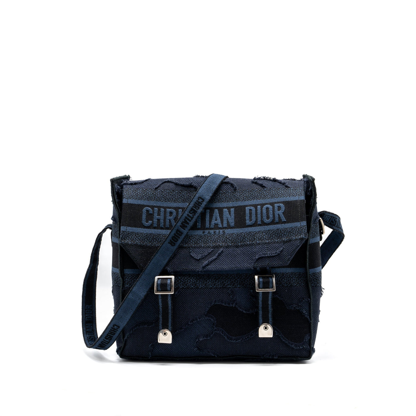 DIOR DIORCAMP MESSENGER BAG CANVAS DARK BLUE SHW