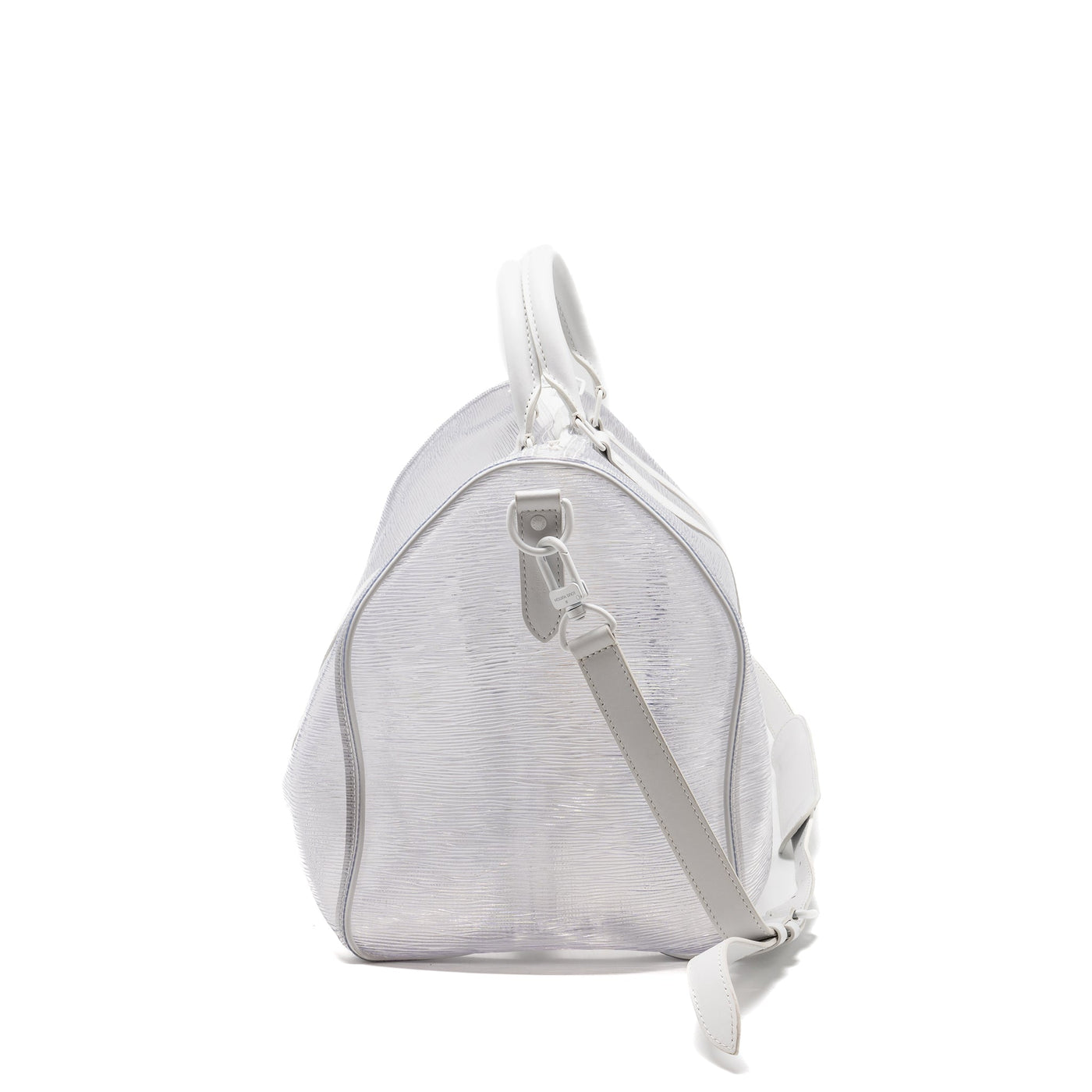 LOUIS VUITTON WAVY KEEPALL 50 EPI PLAGE WHITE