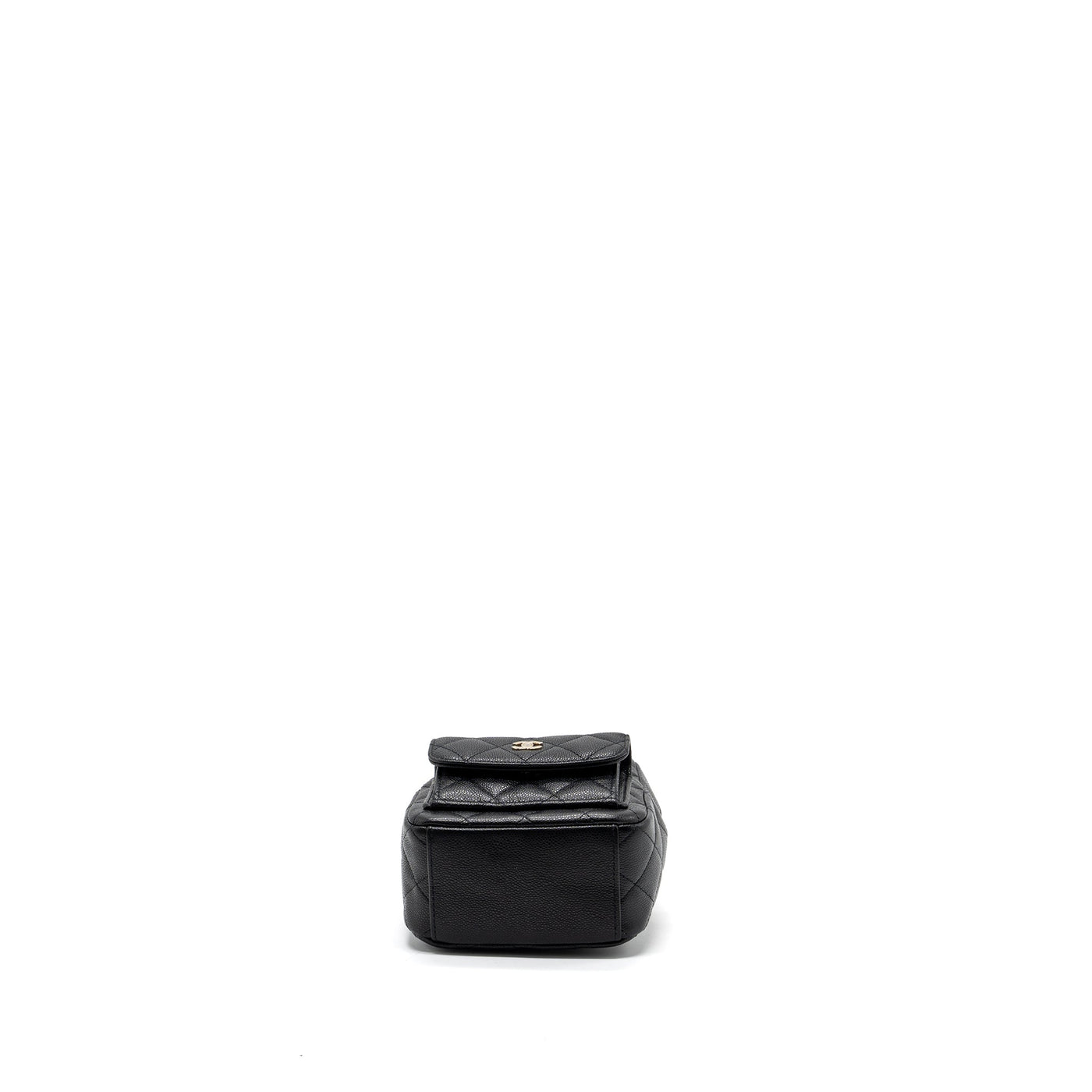 CHANEL 24C MINI BACKPACK / CROSSBODY BAG CAVIAR BLACK LGHW (MICROCHIP)