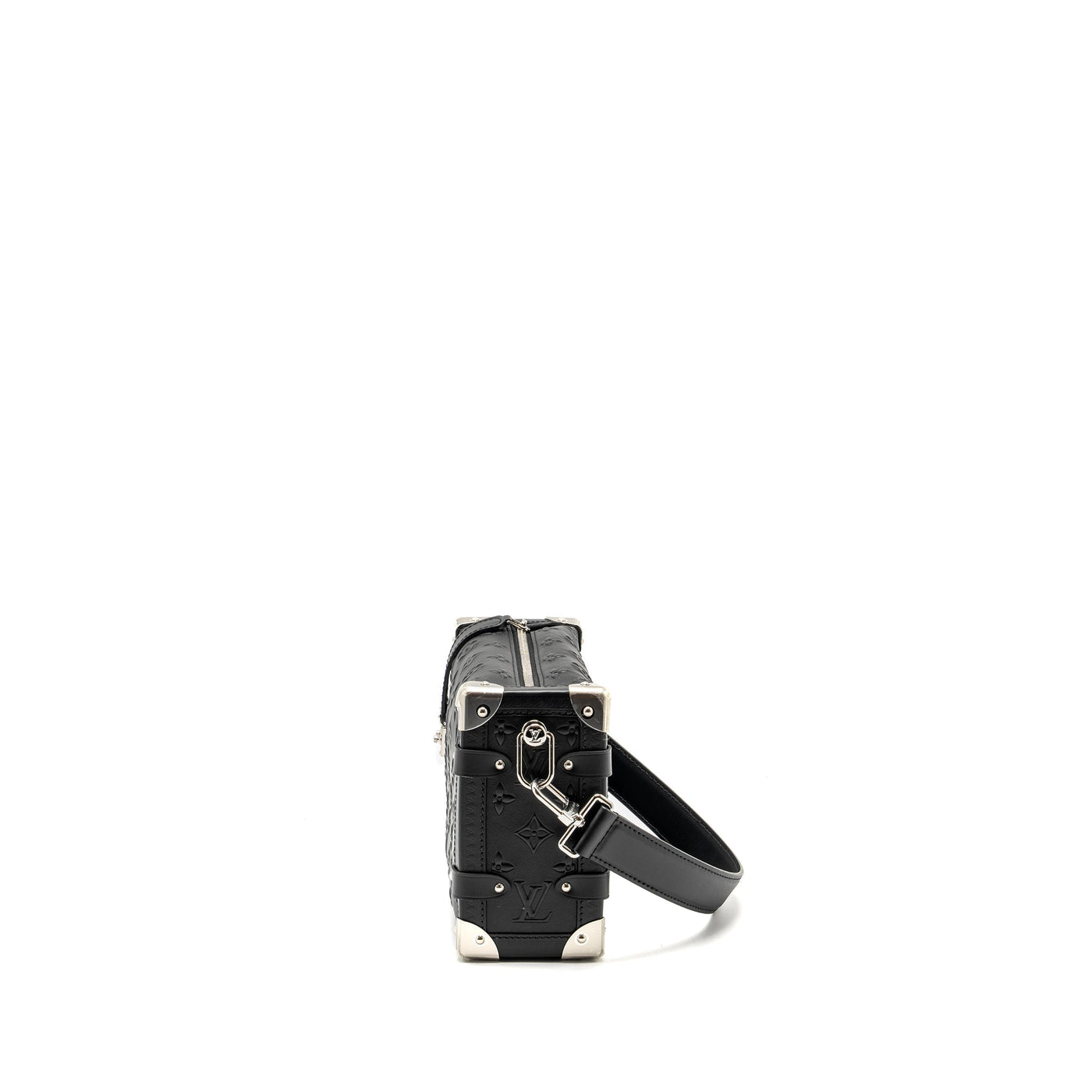 LOUIS VUITTON SIDE TRUNK MONOGRAM DEBOSSED CALFSKIN BLACK SHW