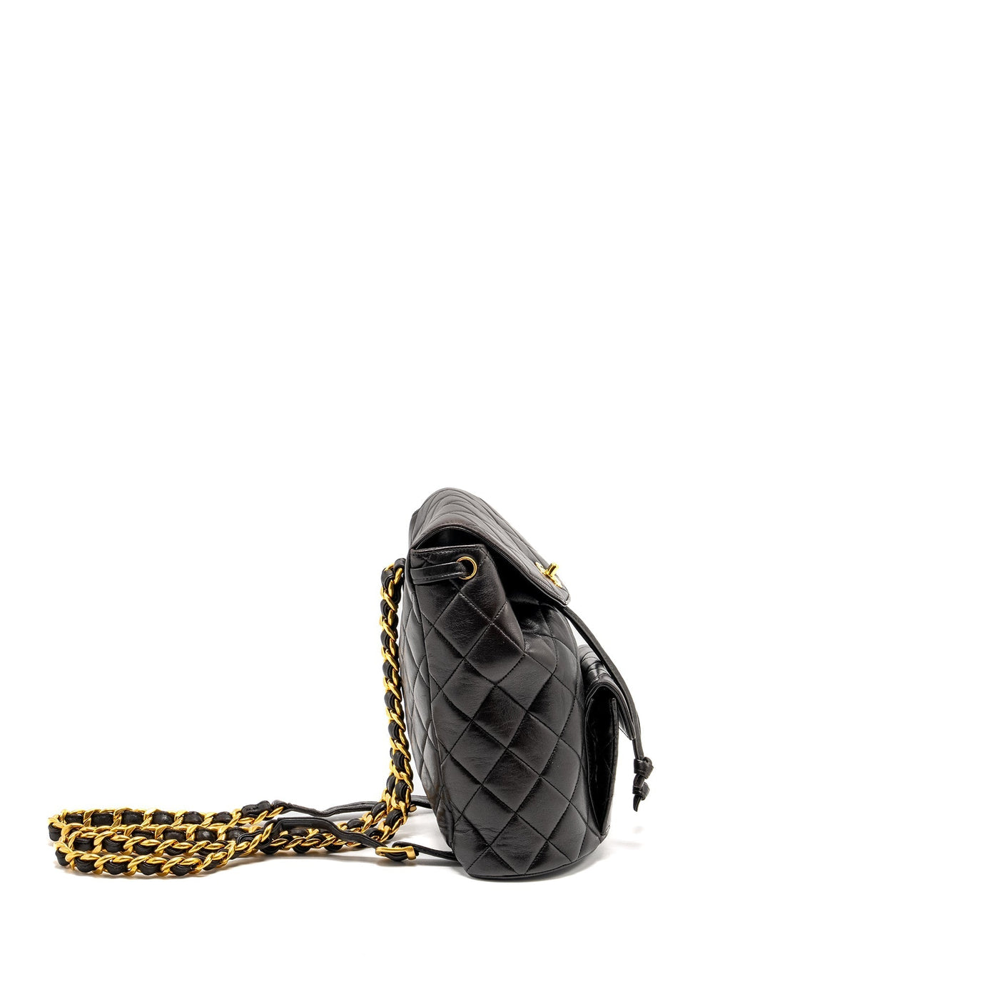 CHANEL VINTAGE DUMA BACKPACK LAMBSKIN BLACK GHW