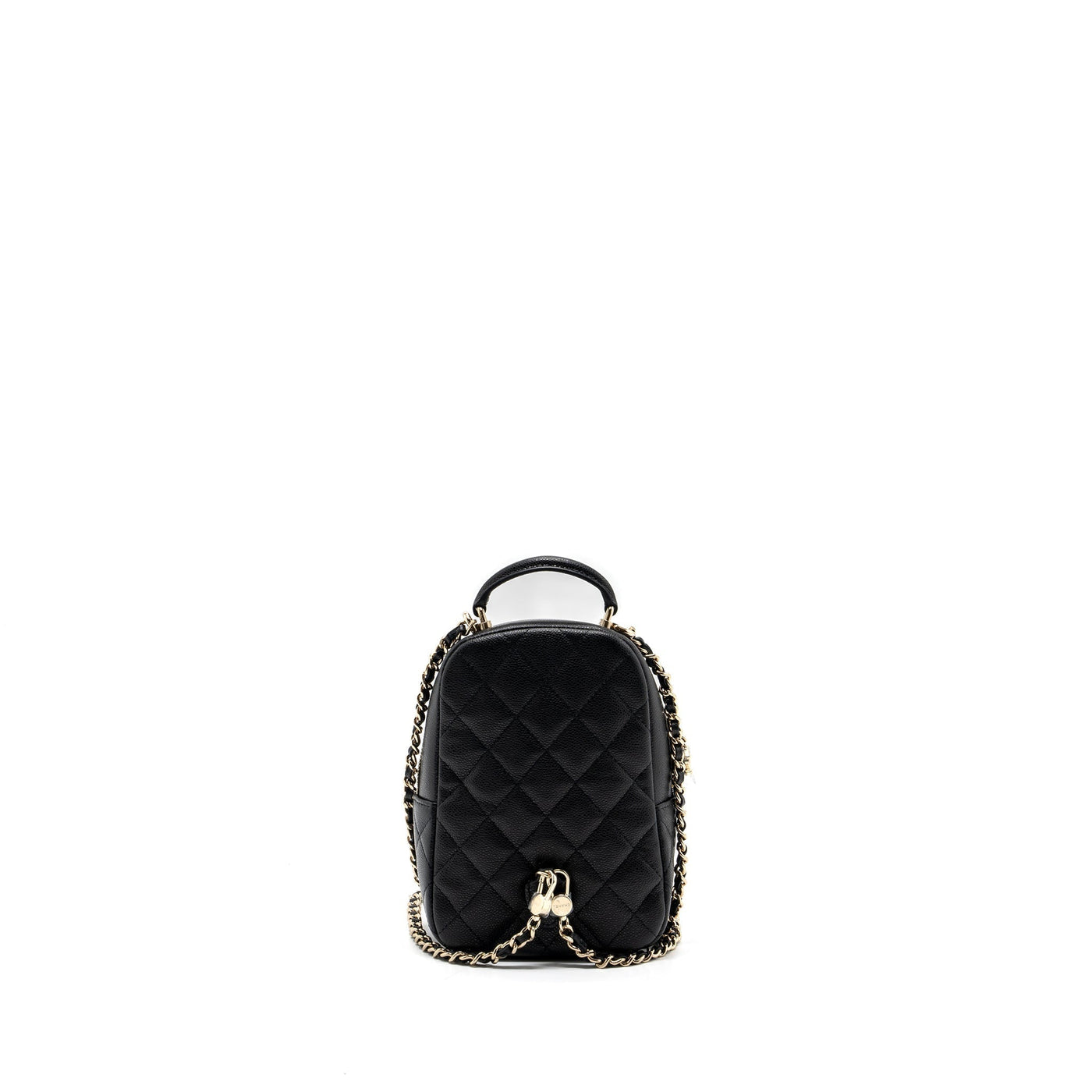 CHANEL 24C MINI BACKPACK / CROSSBODY BAG CAVIAR BLACK LGHW (MICROCHIP)
