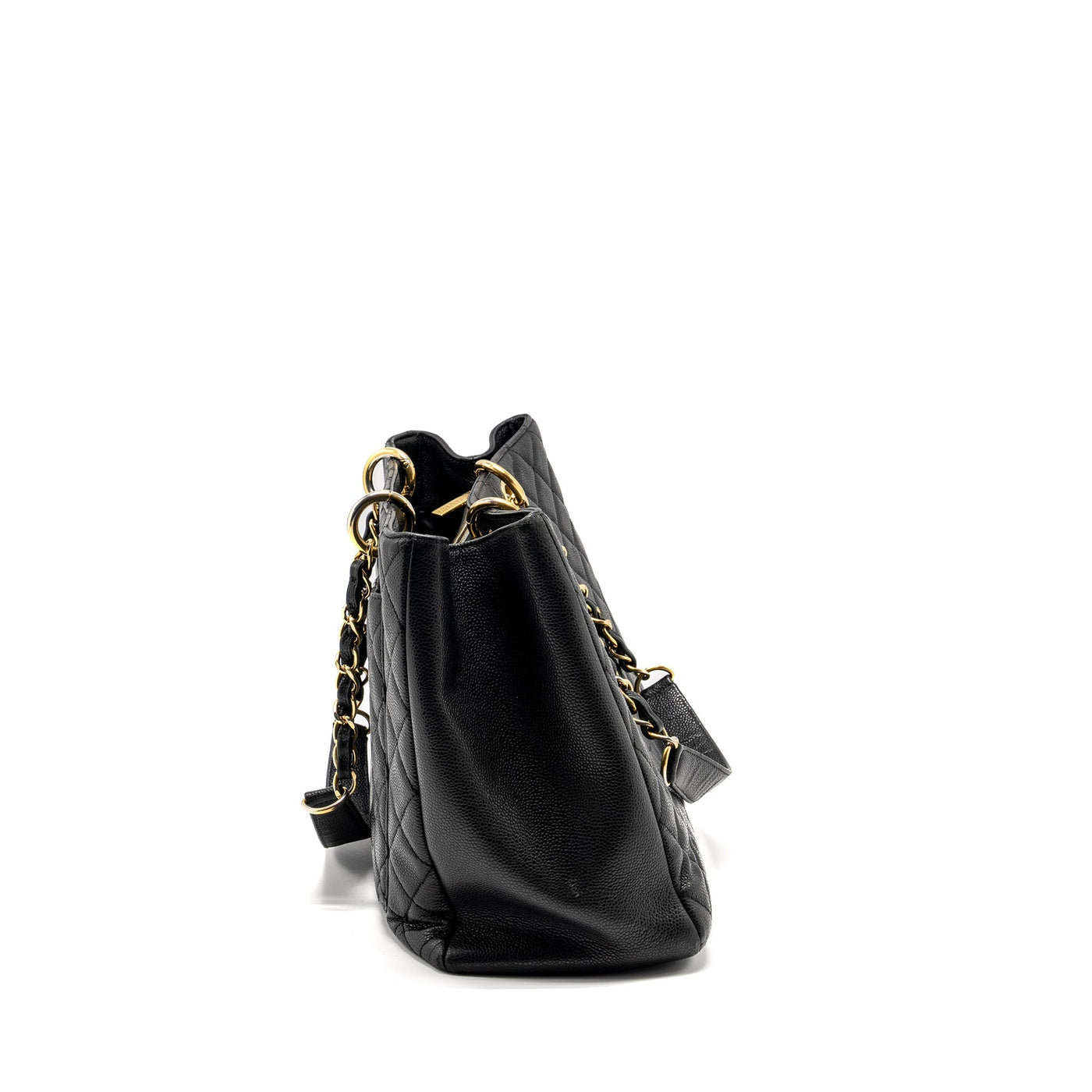 CHANEL GRAND SHOPPING TOTE BAG XL CAVIAR BLACK GHW