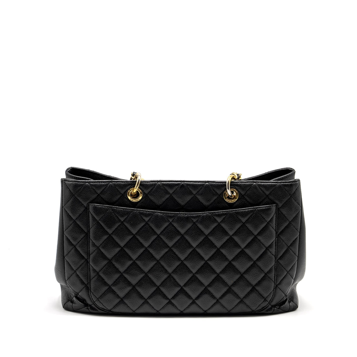 CHANEL GRAND SHOPPING TOTE BAG XL CAVIAR BLACK GHW