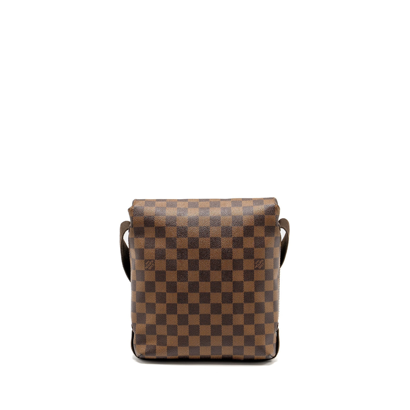 LOUIS VUITTON BROOKLYN PM MESSENGER BAG DAMIER EBENE CANVAS BROWN HARDWARE