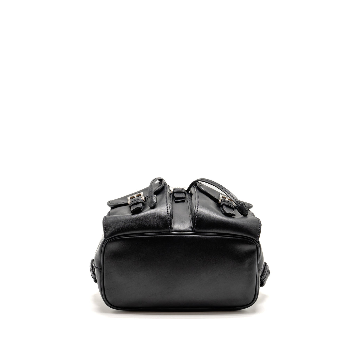 PRADA ZAINETTO BACKPACK LEATHER BLACK SHW