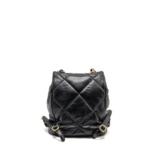 CHANEL 24C 19 BACKPACK LAMBSKIN BLACK MULTICOLOUR HARDWARE (MICROCHIP)