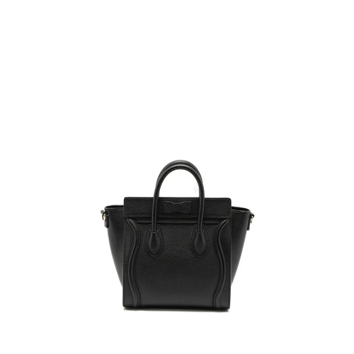 CELINE NANO LUGGAGE BAG CALFSKIN BLACK SHW