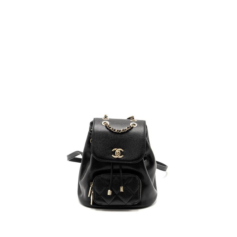 CHANEL AFFINITY BACKPACK CAVIAR BLACK LGHW (MICROCHIP)