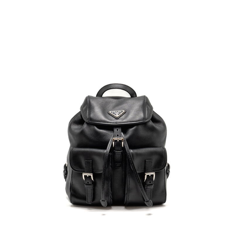PRADA ZAINETTO BACKPACK LEATHER BLACK SHW