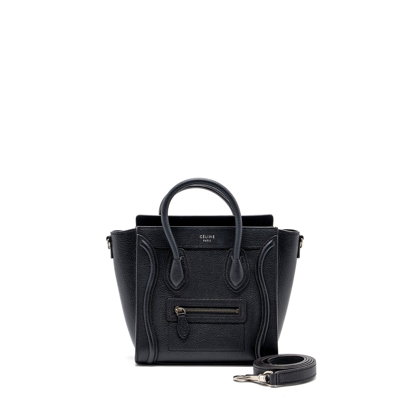 CELINE NANO LUGGAGE BAG CALFSKIN BLACK SHW