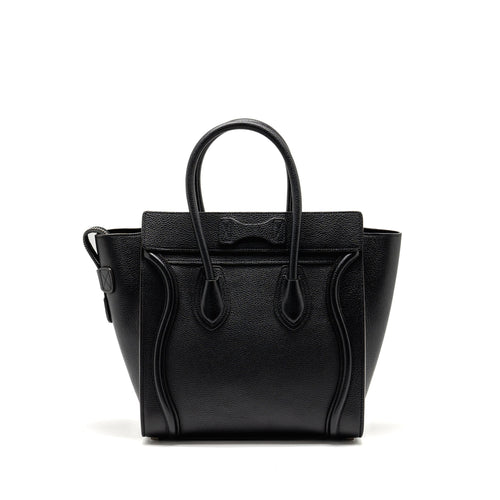CELINE MICRO LUGGAGE BAG CALFSKIN BLACK SHW