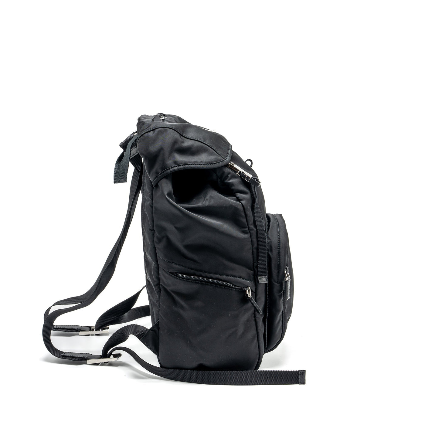 PRADA BACKPACK RE-NYLON/SAFFIANO BLACK SHW