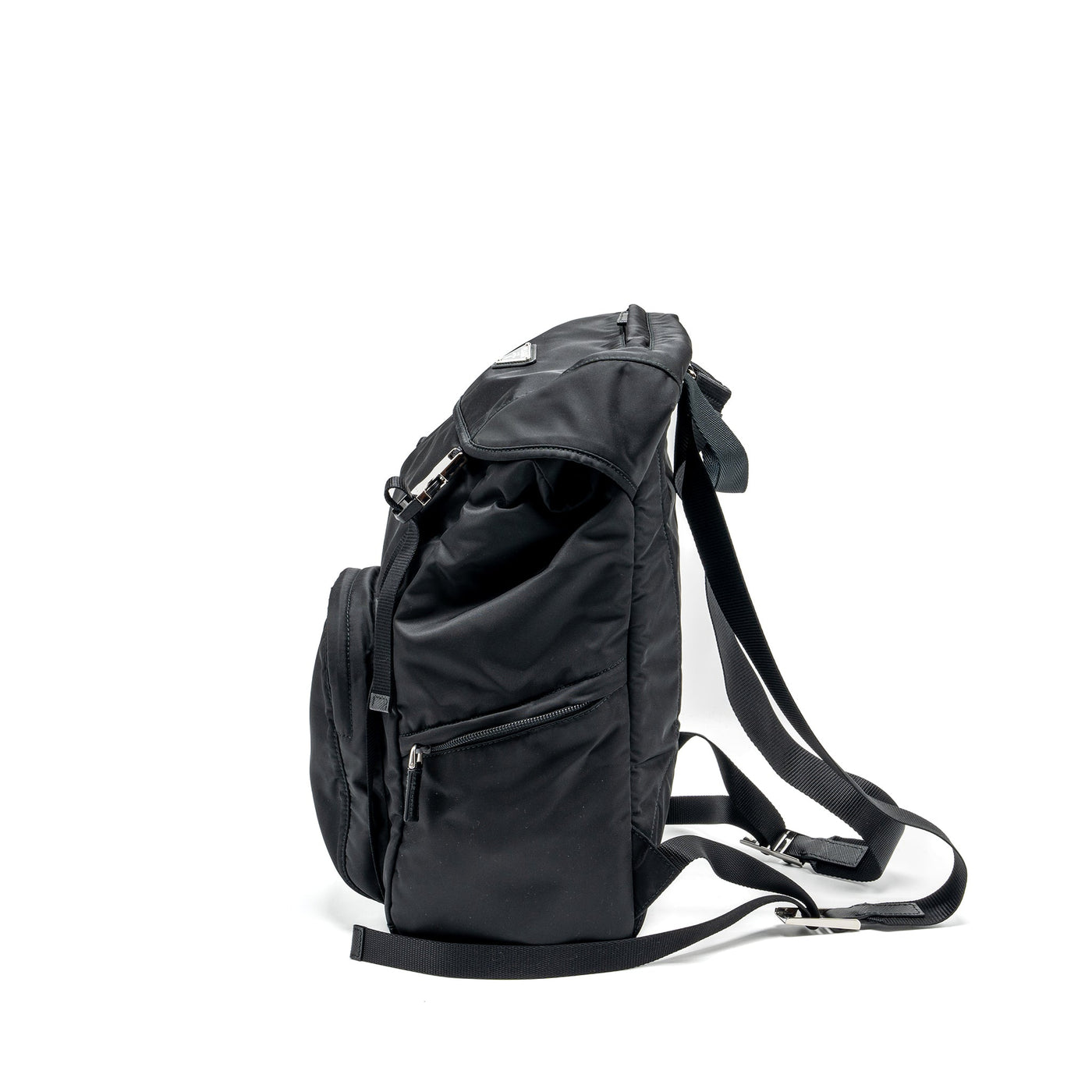 PRADA BACKPACK RE-NYLON/SAFFIANO BLACK SHW