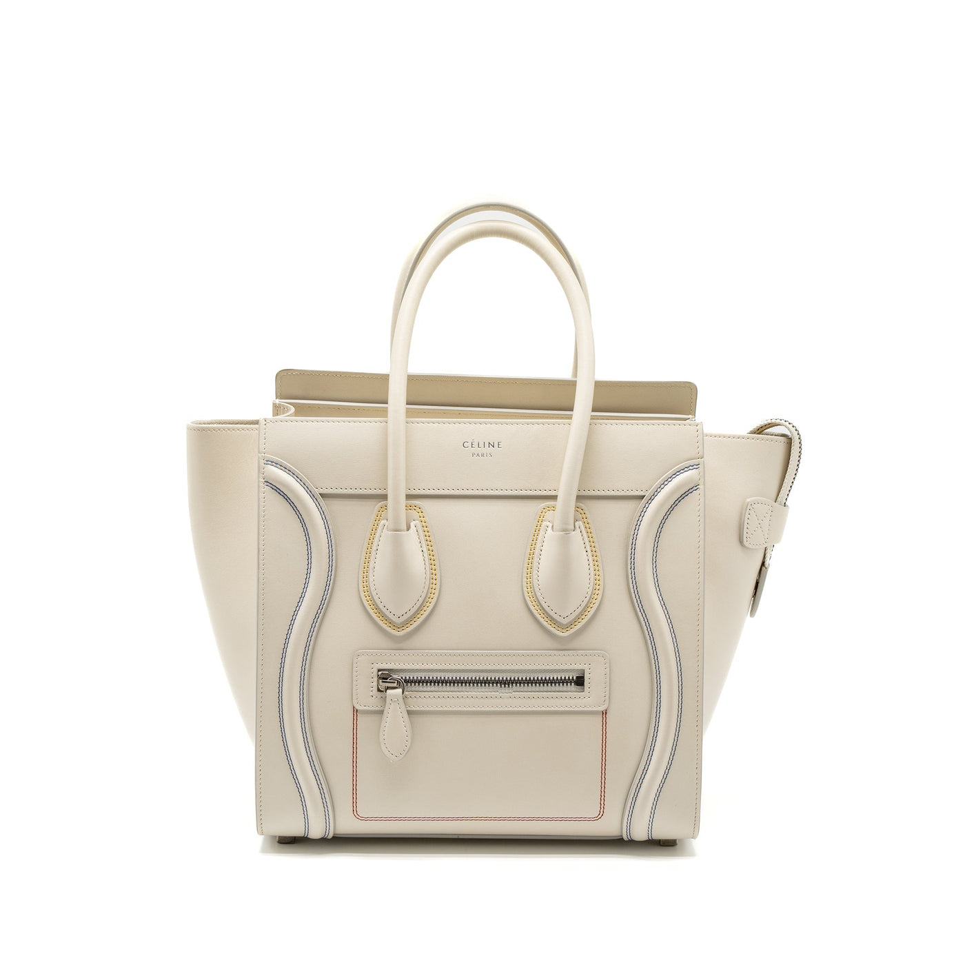 CELINE MICRO LUGGAGE BAG CALFSKIN WHITE SHW