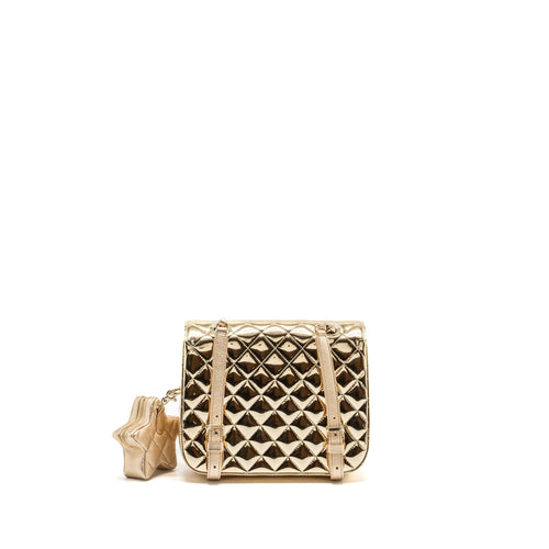 CHANEL 24C BACKPACK WITH STAR PATENT GOLD LGHW (MICROCHIP)