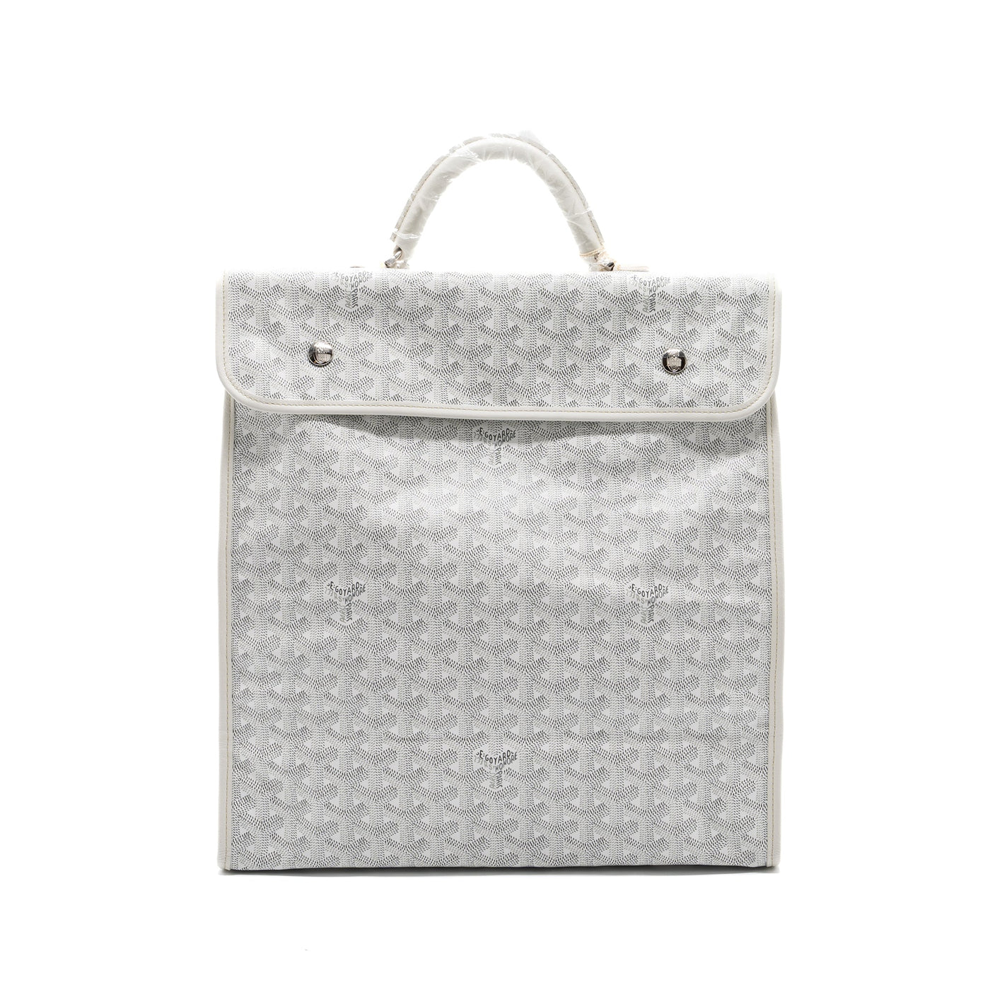 GOYARD SAINT LEGER BACKPACK GOYARDINE CANVAS WHITE SHW