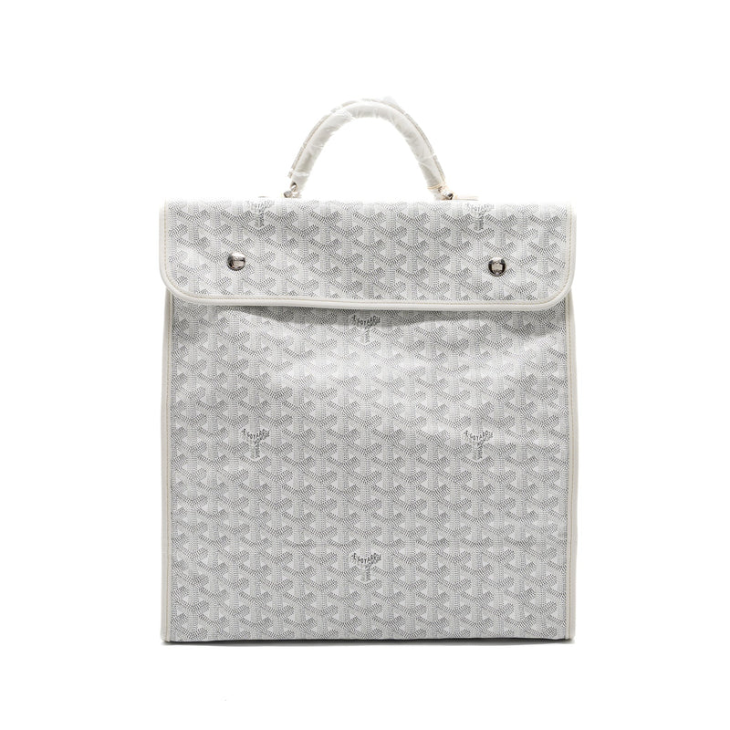 GOYARD SAINT LEGER BACKPACK GOYARDINE CANVAS WHITE SHW