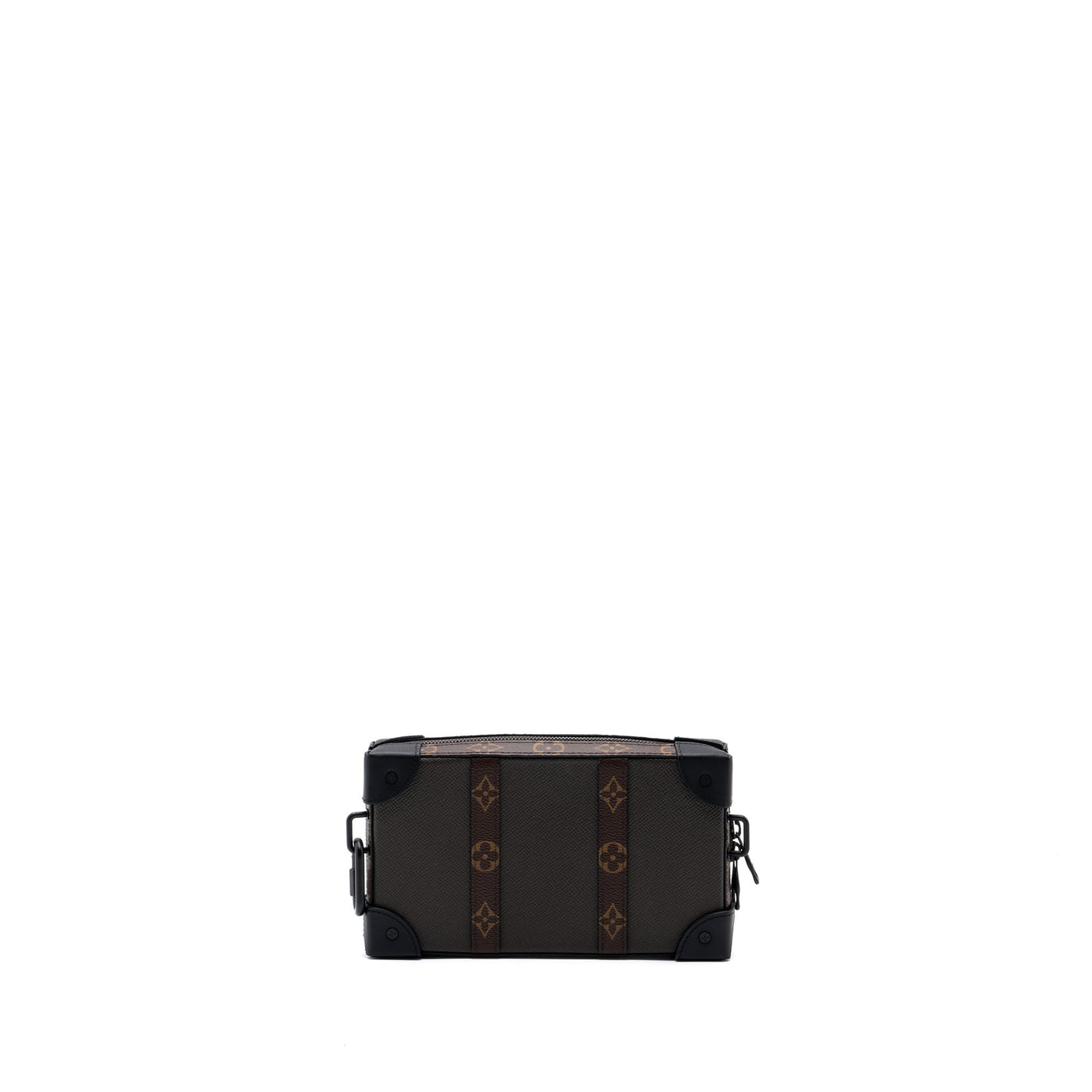 LOUIS VUITTON SOFT TRUNK WALLET TAIGA / MONOGRAM CANVAS KHAKI GREEN WITH BLACK HARDWARE