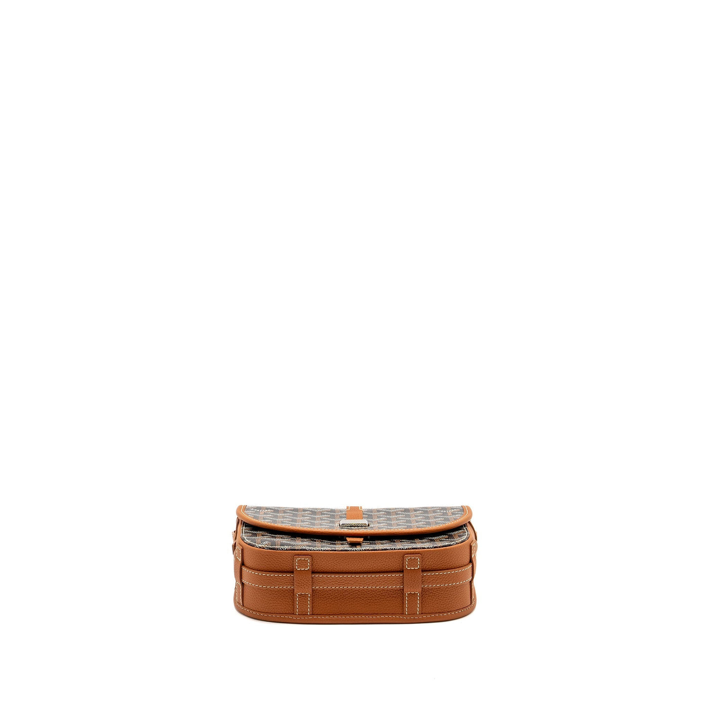 GOYARD BELVEDERE PM MESSENGER BAG GOYARDLINE CANVAS BROWN SHW
