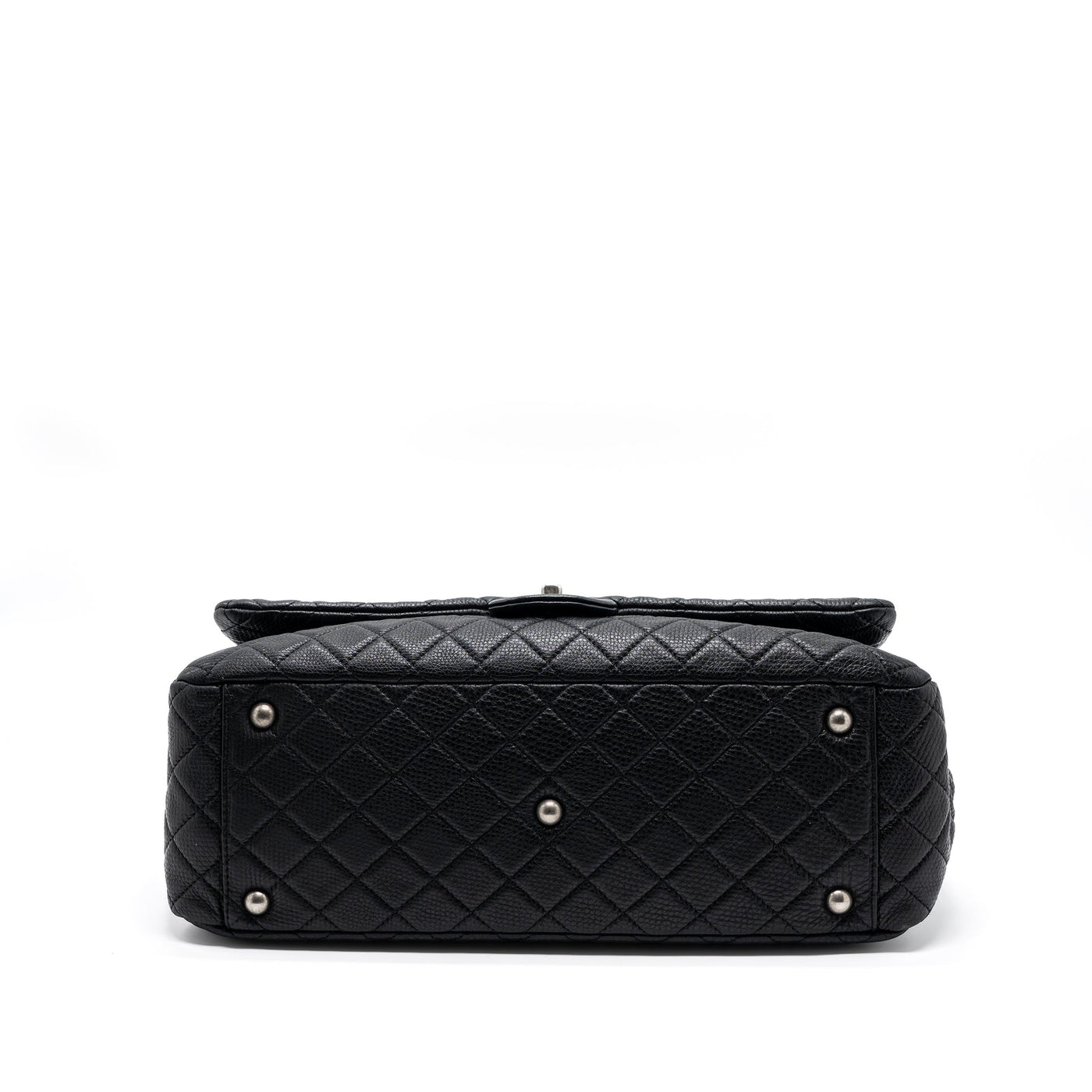 CHANEL XXL CLASSIC TRAVEL FLAP CALFSKIN BLACK RUTHENIUM HARDWARE