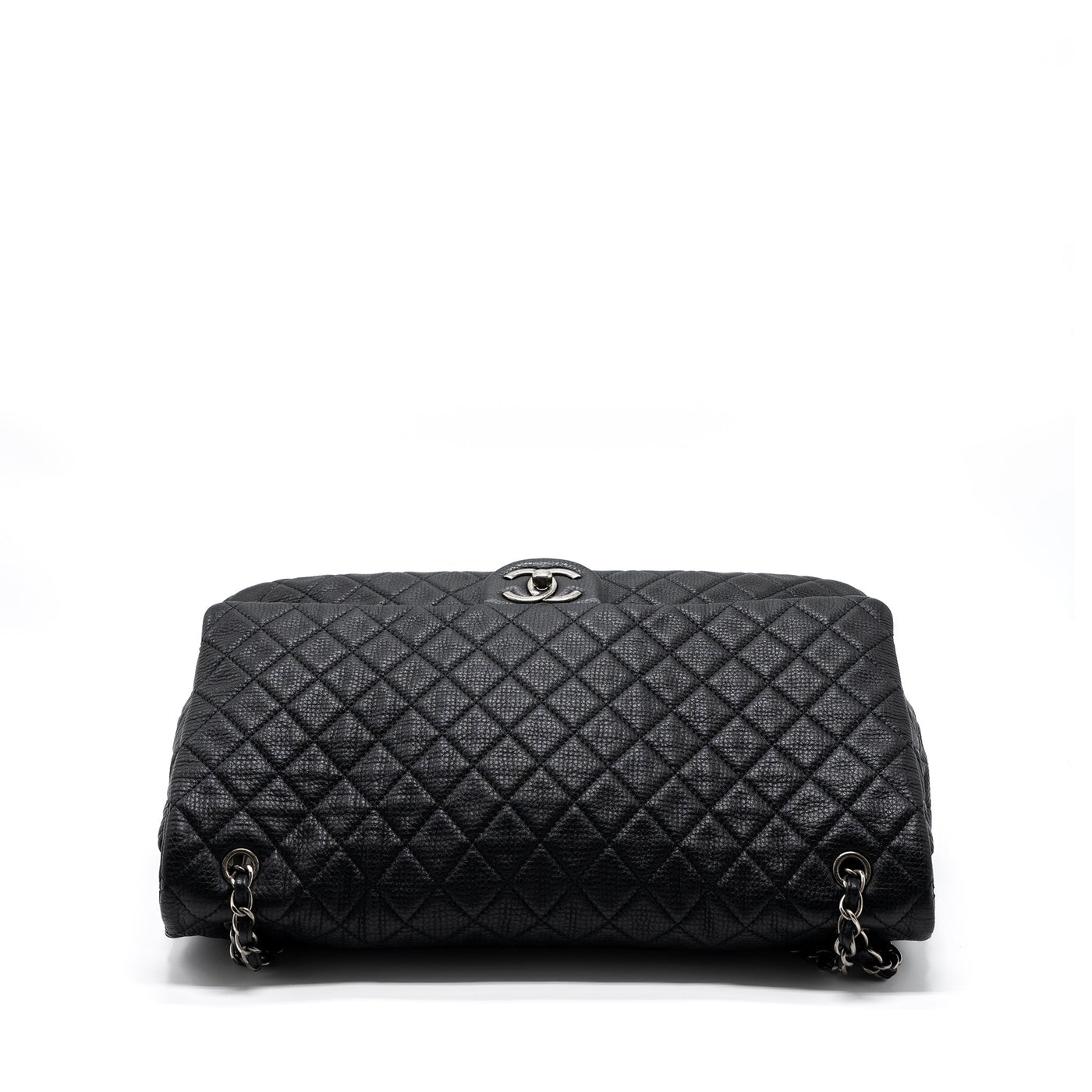 CHANEL XXL CLASSIC TRAVEL FLAP CALFSKIN BLACK RUTHENIUM HARDWARE