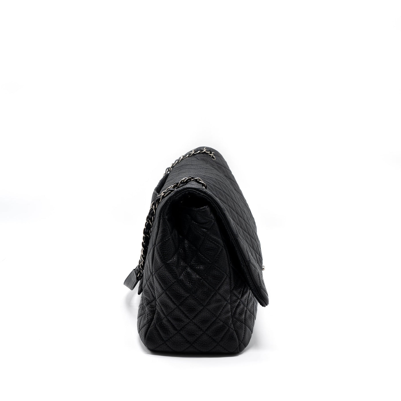 CHANEL XXL CLASSIC TRAVEL FLAP CALFSKIN BLACK RUTHENIUM HARDWARE