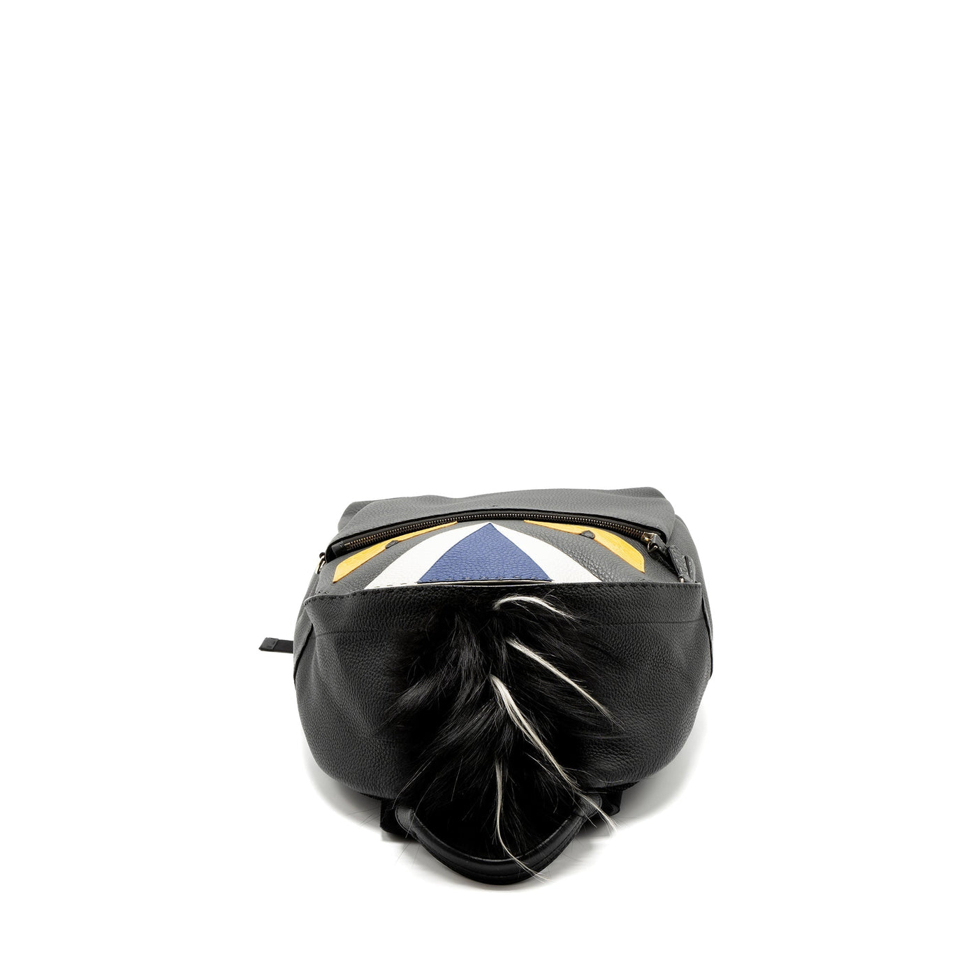 FENDI LARGE BACKPACK CALFSKIN/FUR/CROCODILE BLACK/MULTICOLOUR SHW
