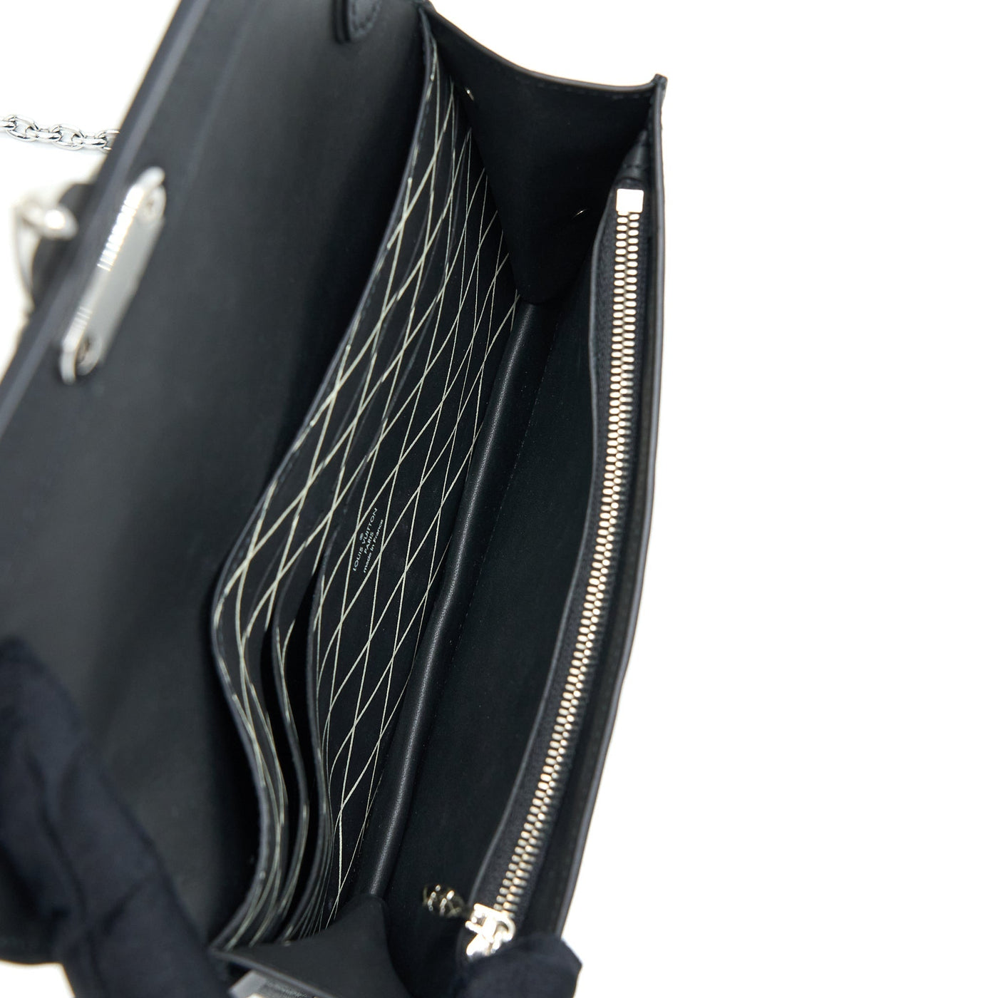 LOUIS VUITTON TRUNK CHAIN WALLET EPI BLACK SHW