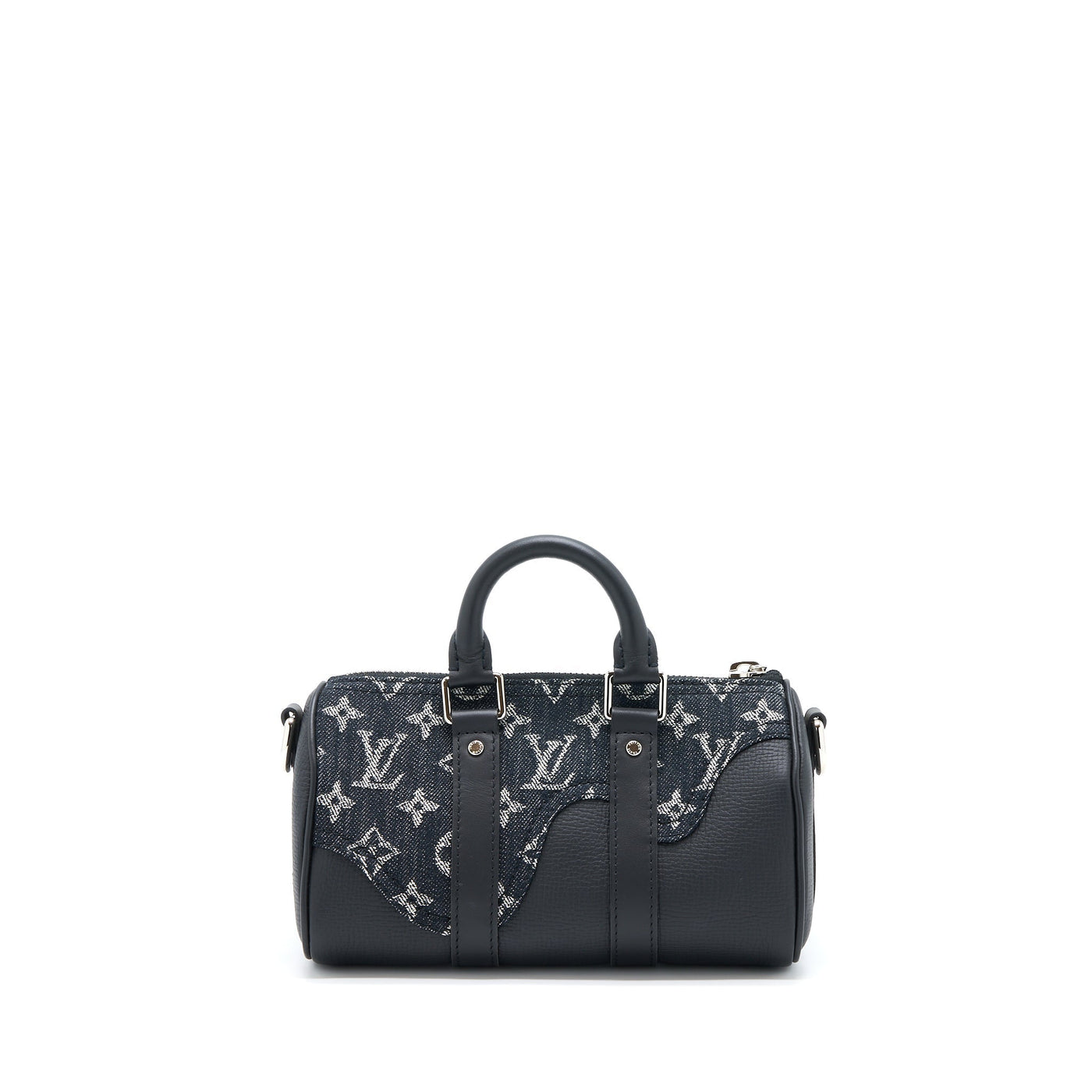LOUIS VUITTON KEEPALL XS DENIM BLACK/LEATHER SHW
