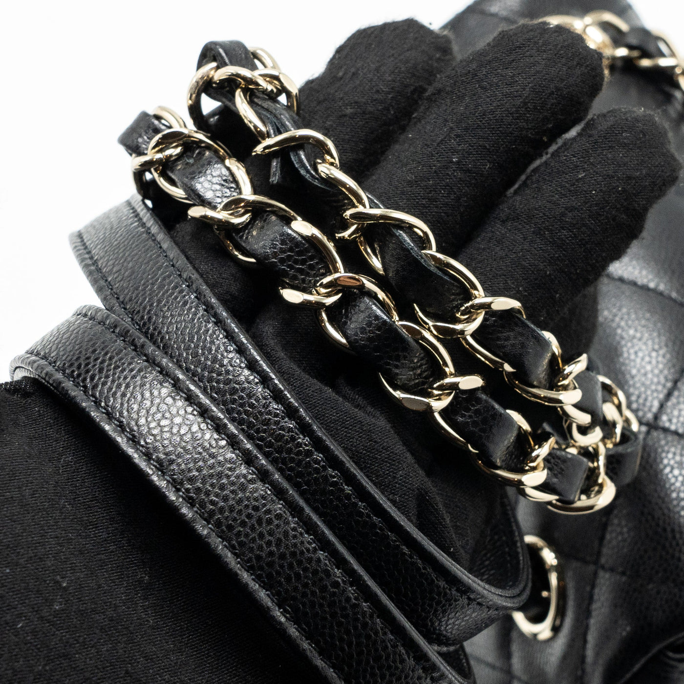CHANEL 23K TRIPLE POCKET BACKPACK CAVIAR BLACK LGHW (MICROCHIP)