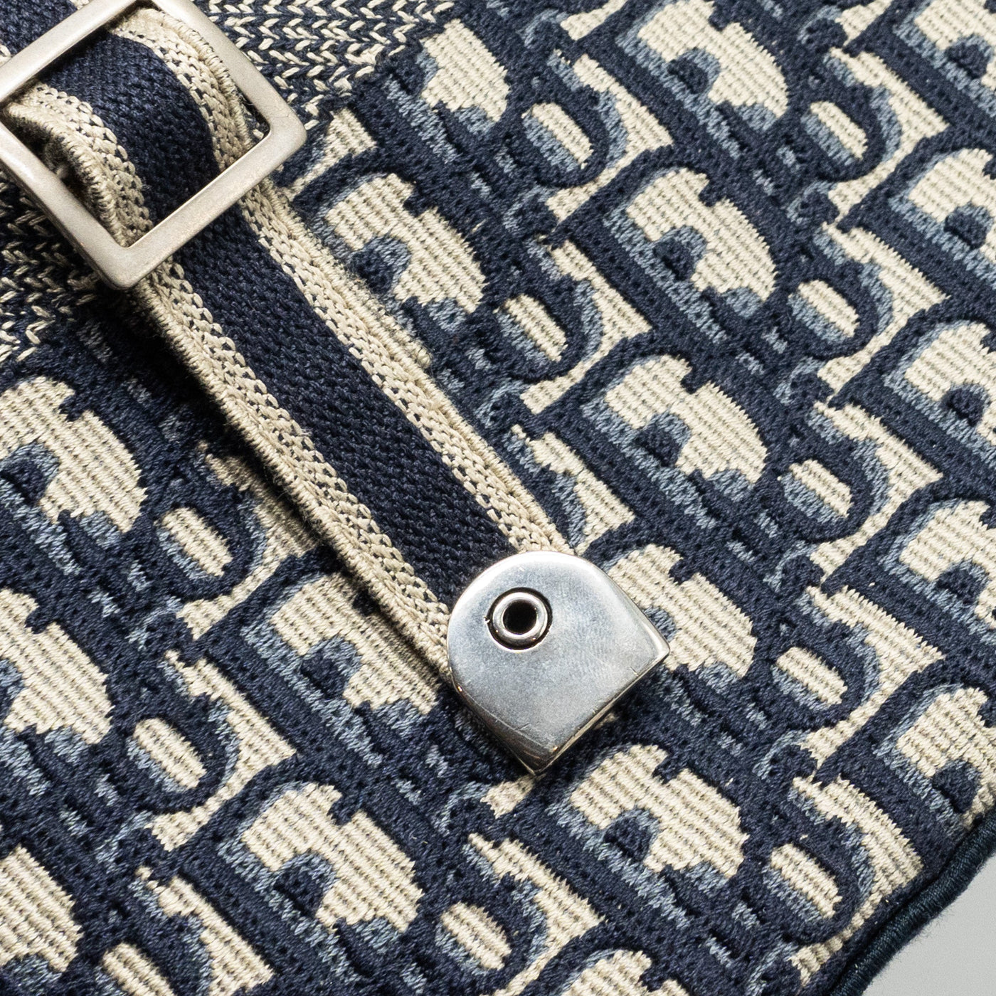 DIOR DIORCAMP MESSENGER BAG BLUE OBLIQUE EMBROIDERY SHW