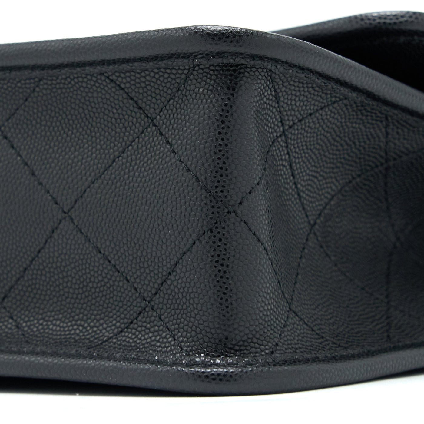 CHANEL 22K TOP HANDLE MESSENGER BAG CAVIAR BLACK BRUSHED GHW (MICROCHIP)