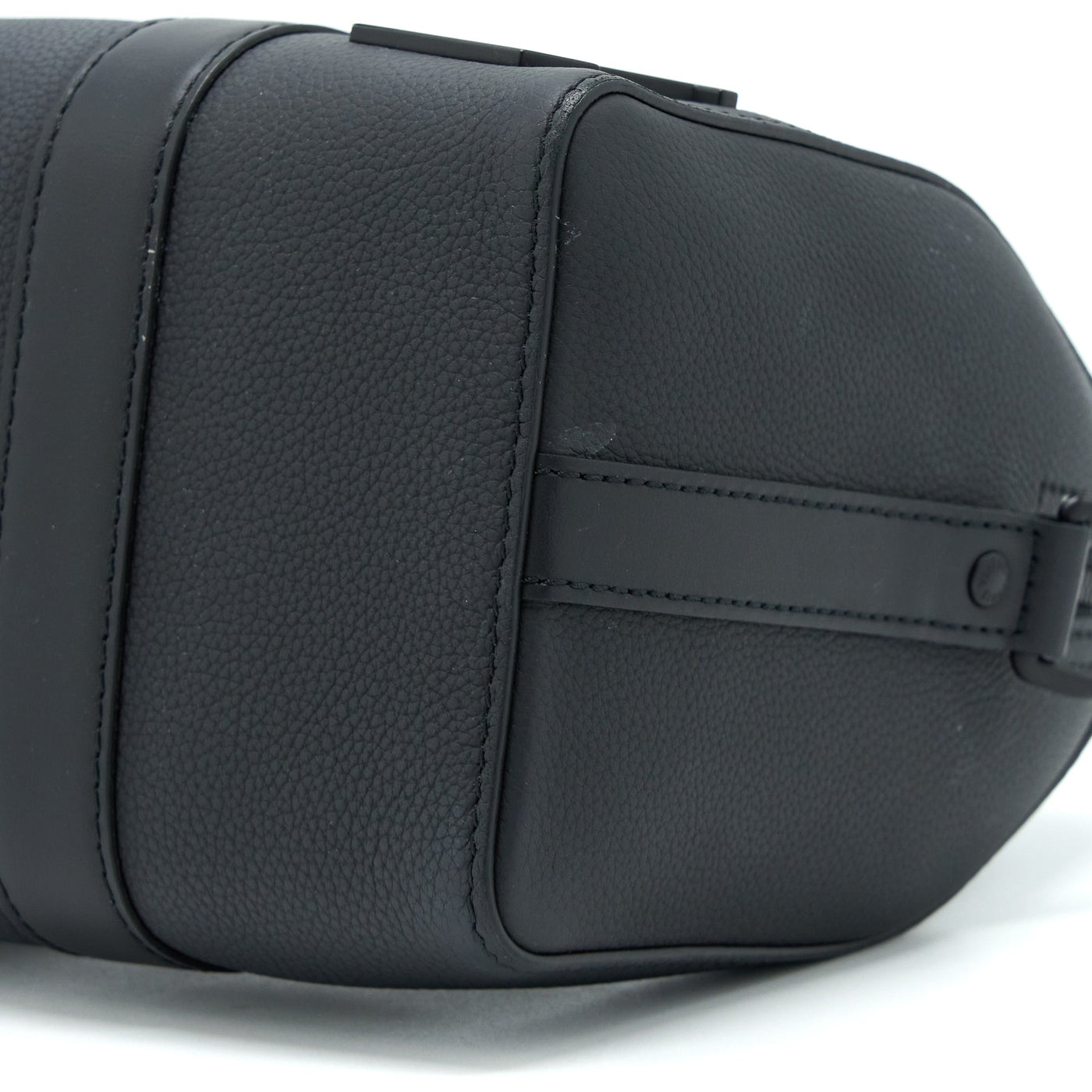 LOUIS VUITTON CITY KEEPALL GRAINED CALFSKIN BLACK WITH BLACK HARDWARE (NEW VERSION)