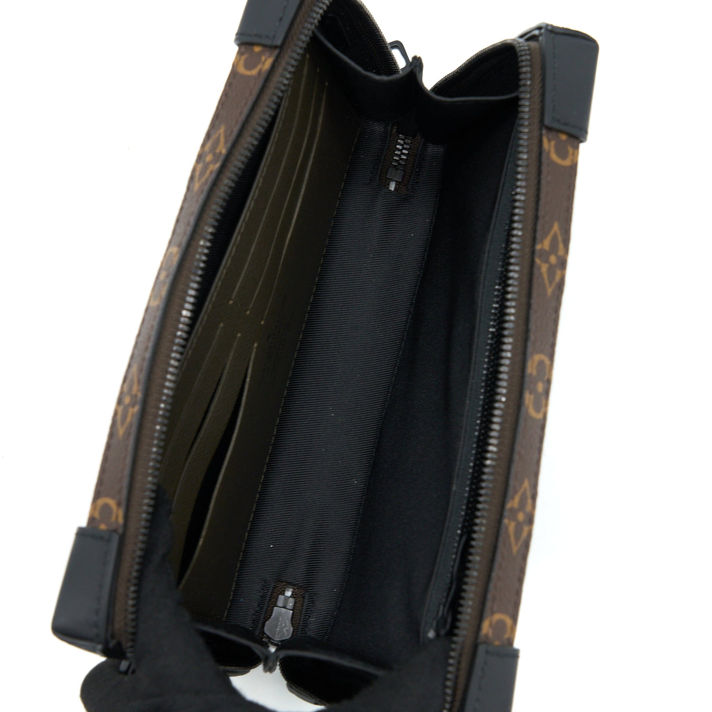 LOUIS VUITTON SOFT TRUNK WALLET TAIGA/MONOGRAM CANVAS KHAKI GREEN BLACK HARDWARE