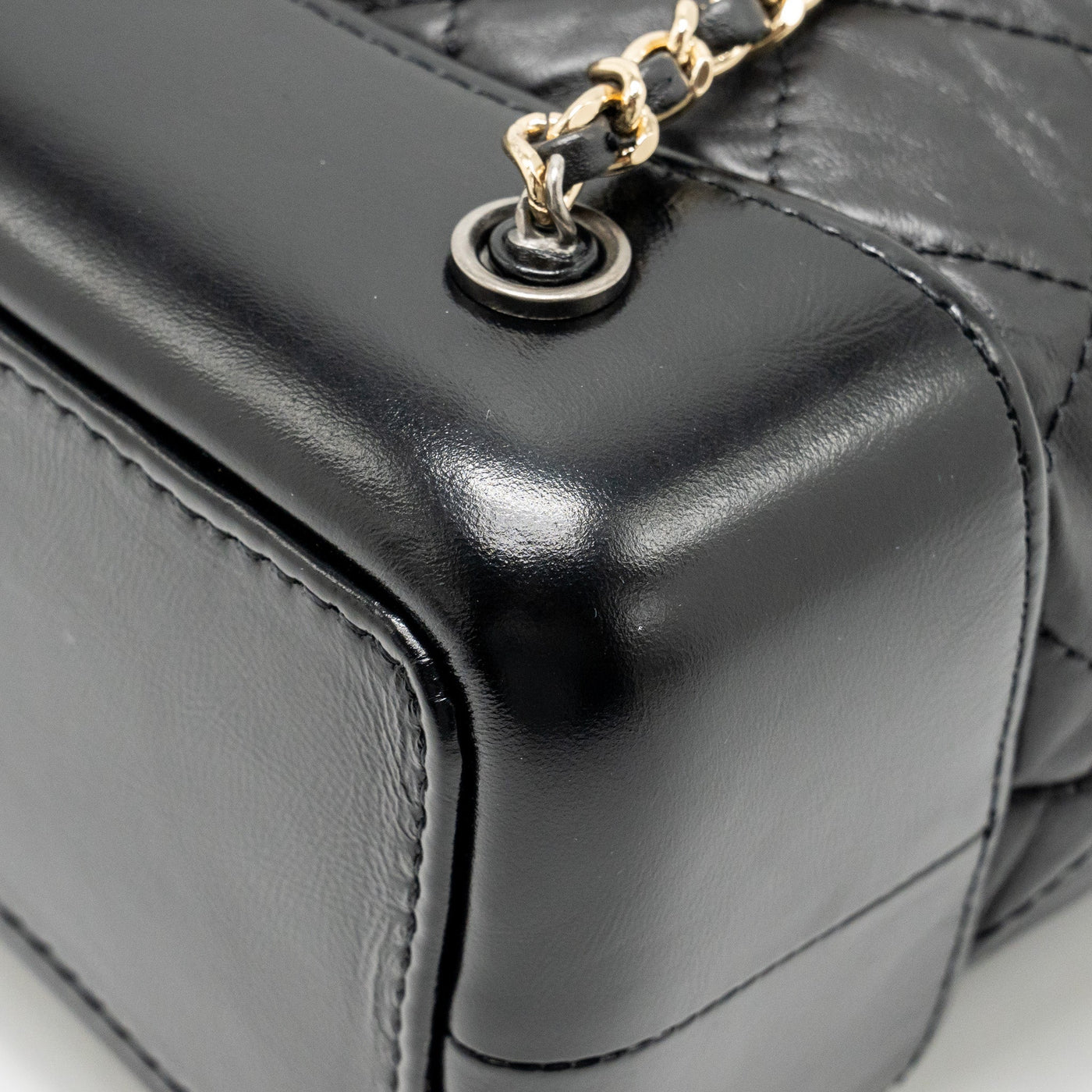 CHANEL SMALL GABRIELLE BACKPACK CALFSKIN BLACK MULTICOLOUR HARDWARE (MICROCHIP)