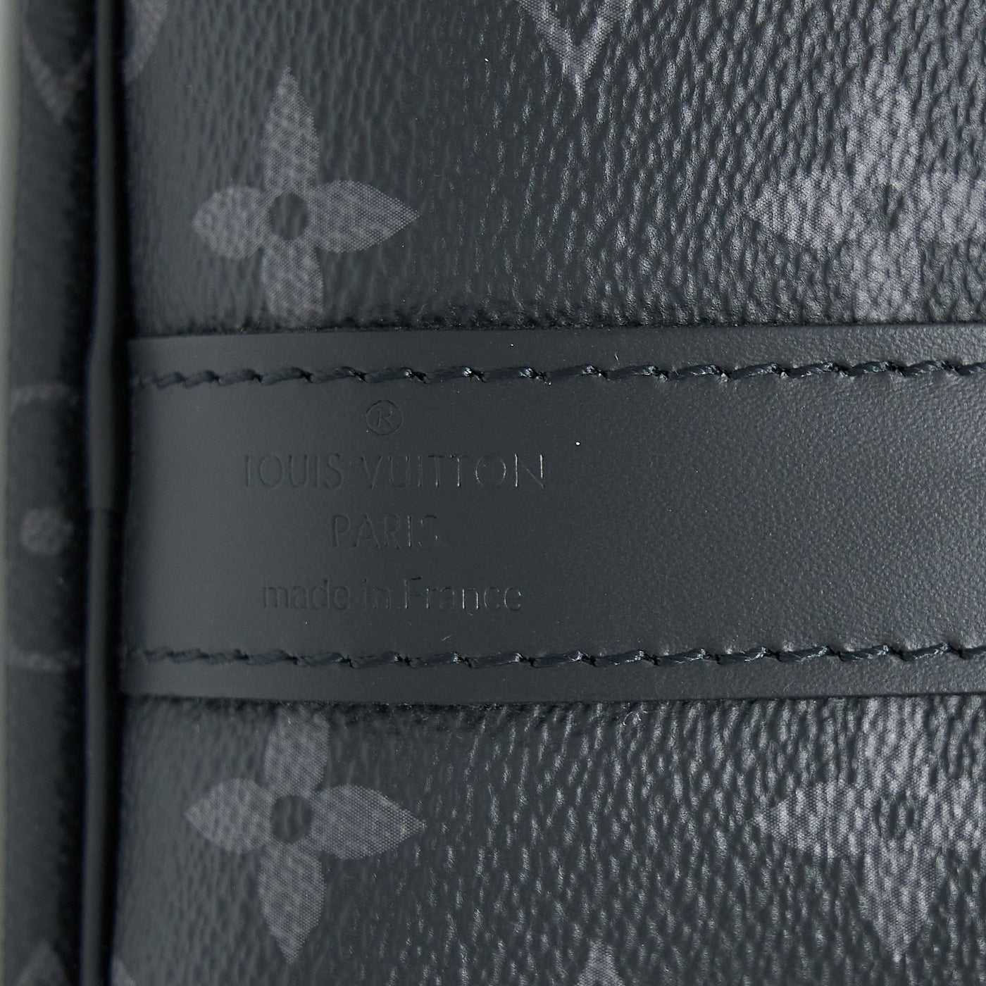 LOUIS VUITTON KEEPALL 55 WITH SHOULDER STRAP MONOGRAM ECLIPSE CANVAS SHW