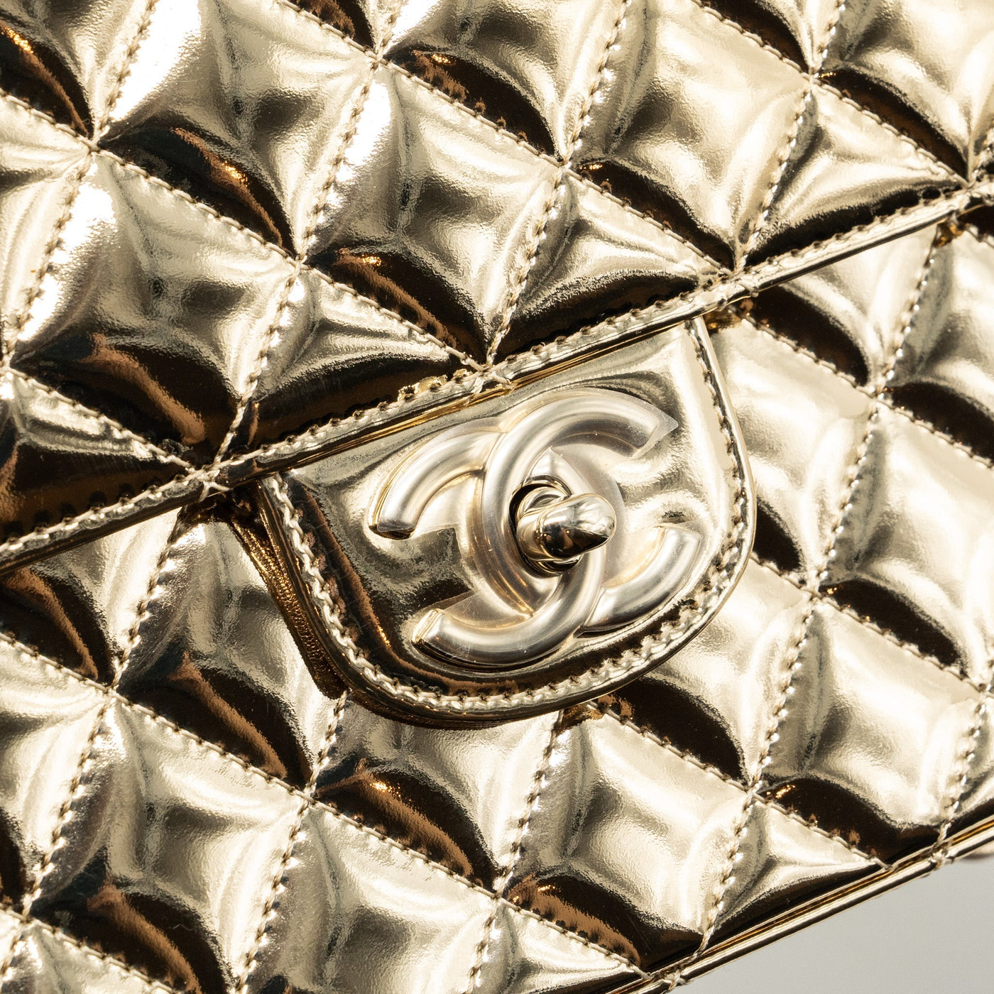CHANEL 24C BACKPACK WITH STAR PATENT GOLD LGHW (MICROCHIP)