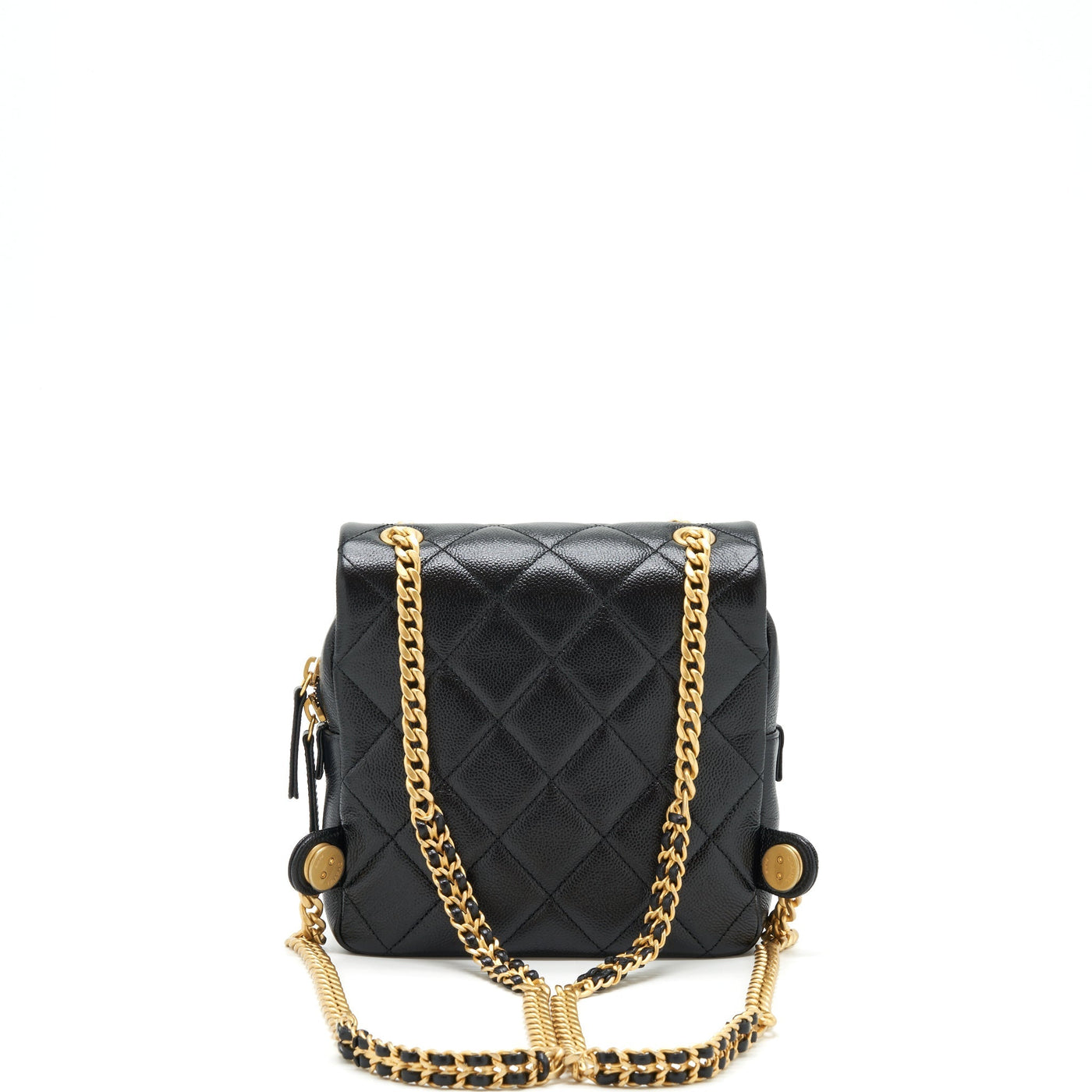 CHANEL 22P FLAP BACKPACK CAVIAR BLACK GHW