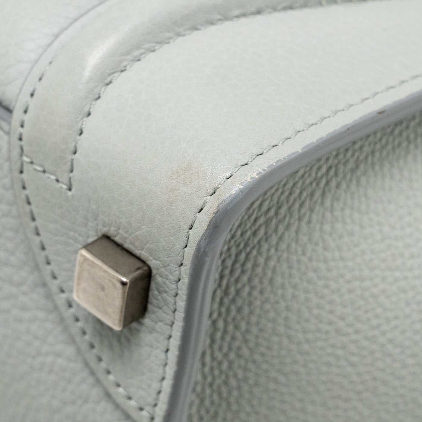 CELINE MICRO LUGGAGE BAG CALFSKIN LIGHT GREY SHW