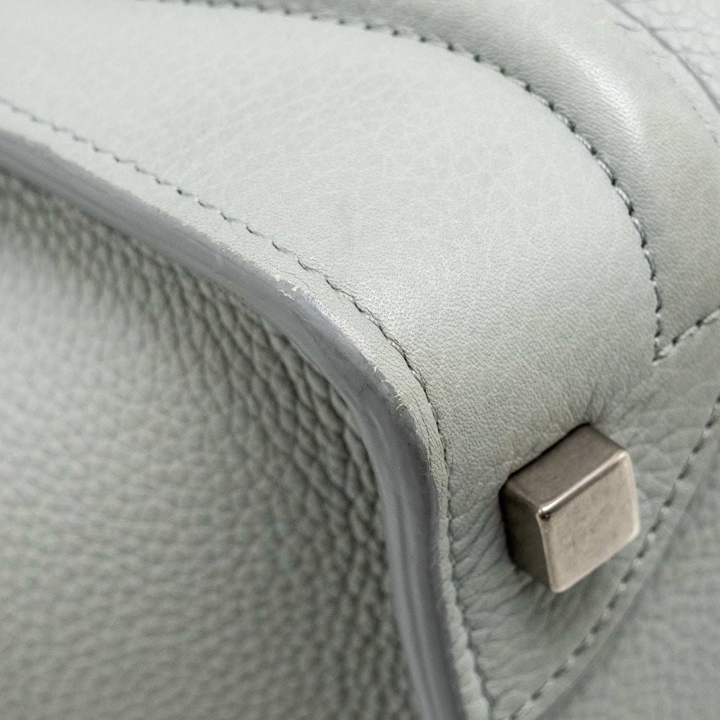 CELINE MICRO LUGGAGE BAG CALFSKIN LIGHT GREY SHW