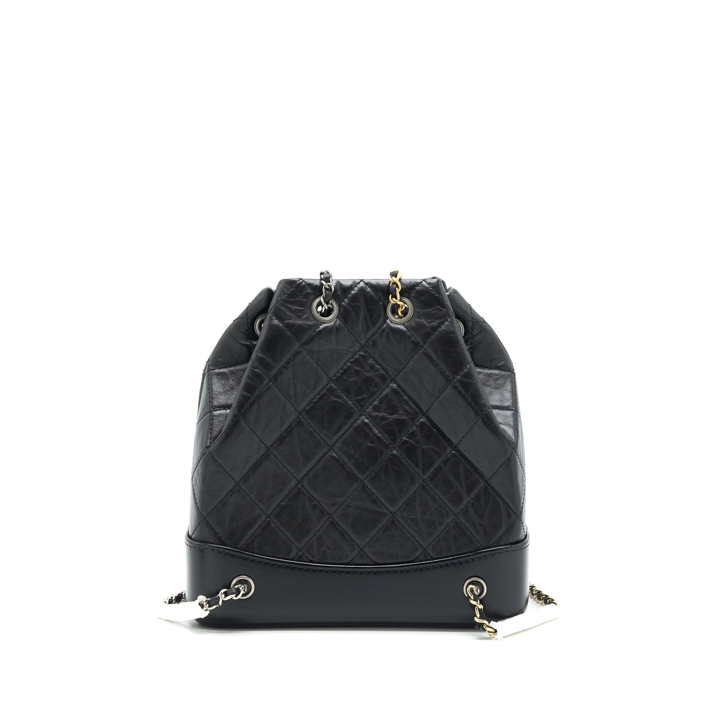 CHANEL SMALL GABRIELLE BACKPACK CALFSKIN BLACK MULTICOLOUR HARDWARE