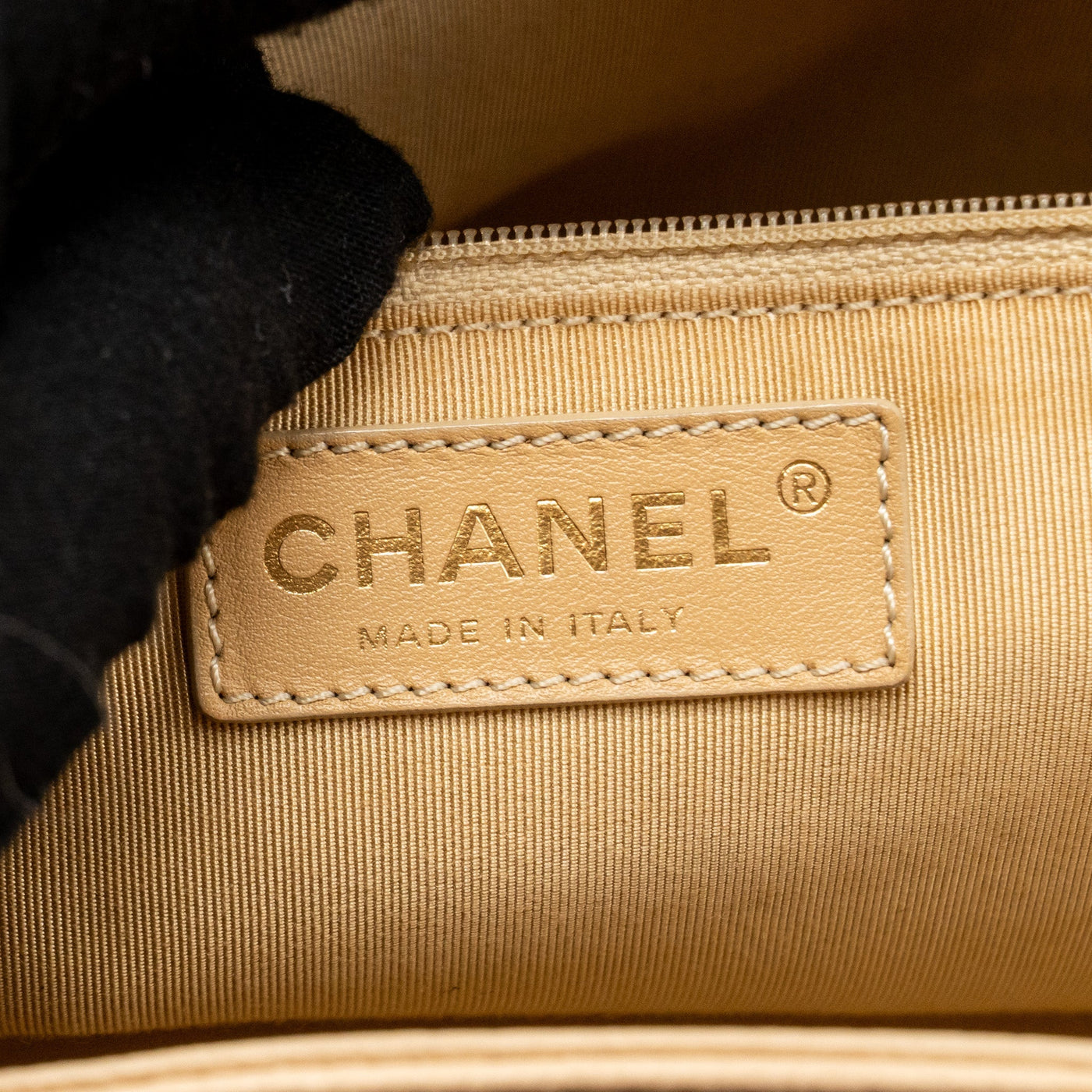 CHANEL CERF TOTE BAG CAVIAR BEIGE GHW