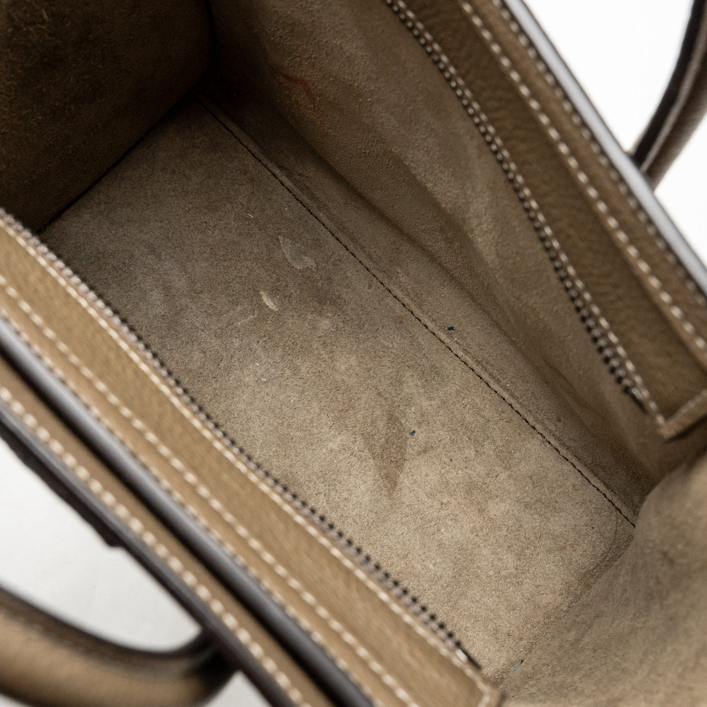 CELINE NANO LUGGAGE BAG CALFSKIN GREY SHW