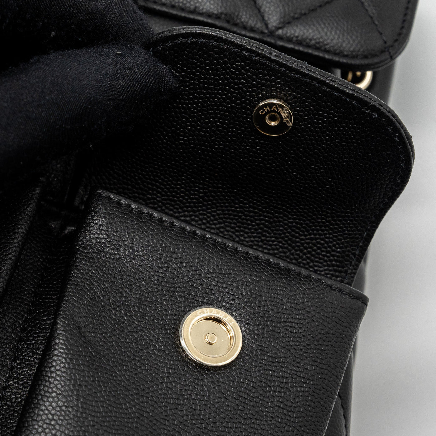 CHANEL 22S MINI BACKPACK CAVIAR BLACK LGHW(MICROCHIP)